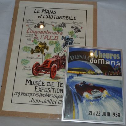 MICHEL BELIGOND (1927-1973) "24 Heures du Mans 1958"
Affiche officielle originale,...