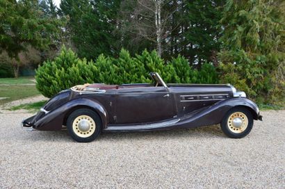  1936 DELAGE D8 Châssis n° 51 597 Carte grise de collection La Delage D8 est le modèle...
