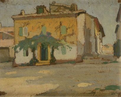Lucien Victor GUIRAND de SCÉVOLA (1871-1950) Maison à Arles
Huile sur carton fort...