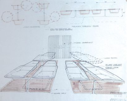 Raymond LOEWY (1893-1986) Etudes d'habitabilité pour la navette spaciale
Suite de...