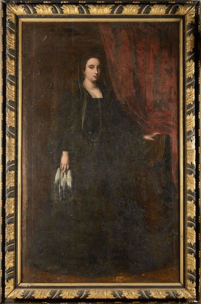 ECOLE ANGLAISE fin XIXème siècle Portrait d'une Lady
Huile sur toile
Cadre d'origine
235...