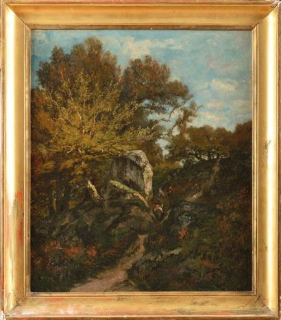 Alexandre René VÉRON (1826-1897) Personnages en forêt
Sur sa toile d’origine
Signée...