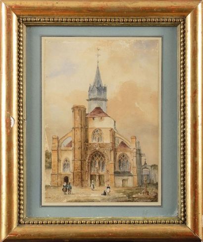 François Étienne VILLERET (c.1800-1866) L’Eglise de Rampillon en Seine et Marne
Aquarelle...