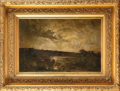 Alfred WAHLBERG (1834-1906) Bord de mer sous les nuages
Sur sa toile d’origine
Signée...