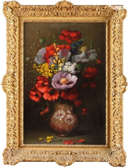 Germain Théodule Clément RIBOT (1845-1893) Le Bouquet de Coquelicots
Sur sa toile...