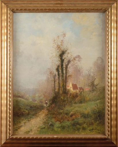 Charles CLAIR (1860-1930) Paysanne en chemin
Sur sa toile d’origine
Signée en bas...