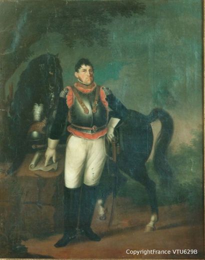 null Rare ensemble d'officier supérieur de cuirassier (1813-1815)
- Casque d'officier...