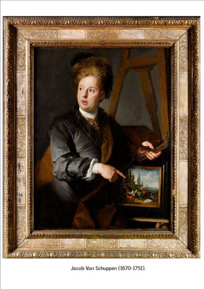 Jacob Van SCHUPPEN (1670-1751). Portrait du peintre Franz de Paula Ferg (1689-1740)...