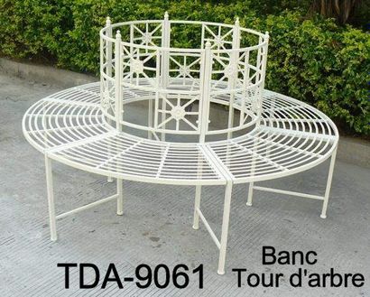 null BANC tour d'arbre en fer forgé Diam : 140 cm