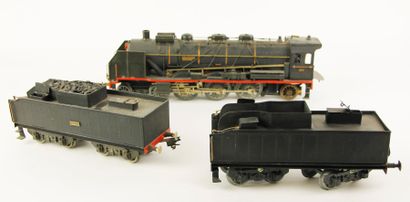 null MODELISME "0" Locomotive 231-581 ETAT avec tender à deux boggies (transformations)...