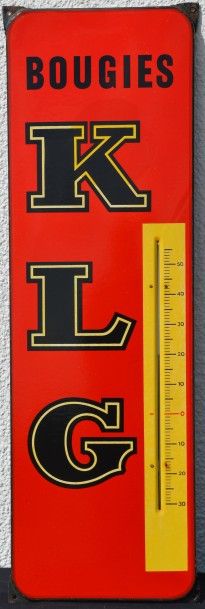 « KLG » 
Thermomètre sur plaque émaillée...