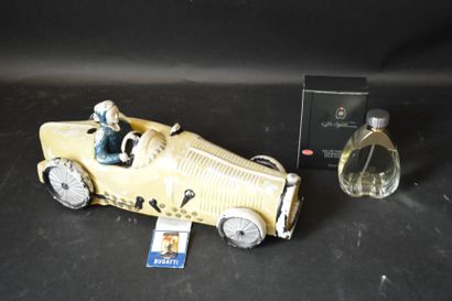 null "Bugatti Collection " Interprétation libre en biscuit. L : 36 cm. –Avec un flacon...