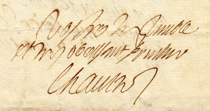 null CHAULNES (Honoré d Albert de Luynes, duc de). Lettre autographe signée en qualité...