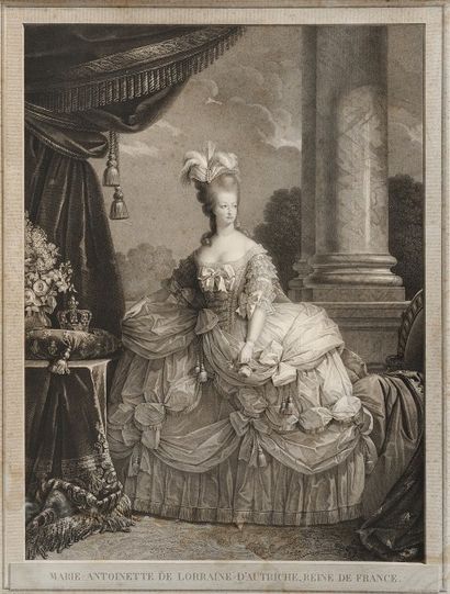 null Ecole Française de la fin XVIIIème siècle « Marie Antoinette de Lorraine, d'Autriche,...