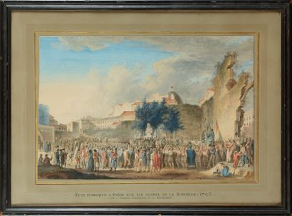 null Thomas Charles Naudet (1773-1810). « Fête de l’Unité le 10 août 1793, devant...