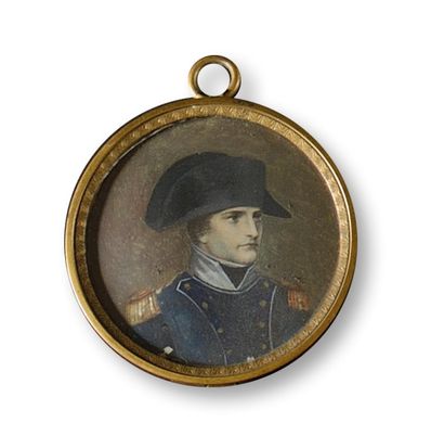 null Ecole anglaise du XIXème siècle. « Bonaparte en uniforme d’artillerie en buste...