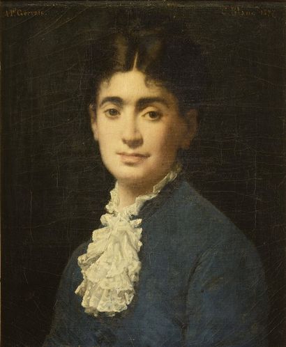 null Célestin Joseph BLANC (1818-1888) Portrait de femme Sur sa toile d’origine Signée...