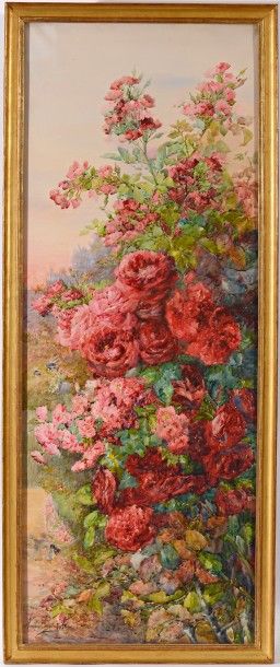 Andrée PONSARD (XIXème-XXème siècle) Fleurs...