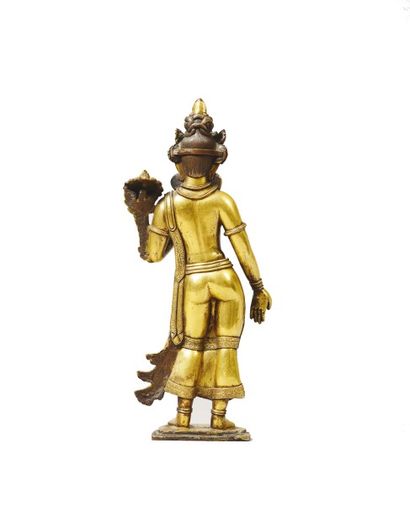 HIMALAYA OCCIDENTAL : LADAKH ? Figurine en bronze doré au mercure représentant la...
