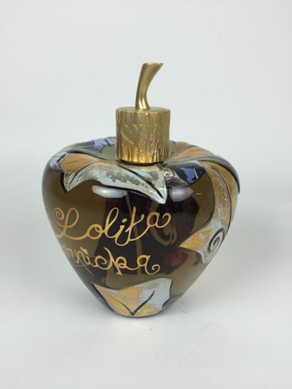 Lolita LEMPICKA Grand FLACON de parfum de collection en forme de pomme en verre sculpté...