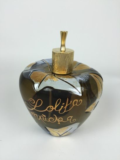 Lolita LEMPICKA Grand FLACON de parfum de collection en forme de pomme en verre sculpté...