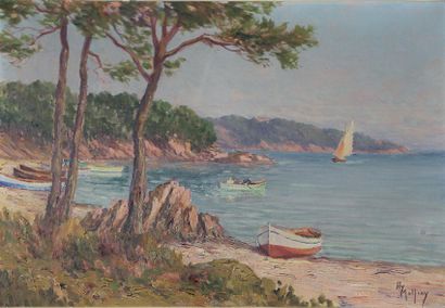 Henry MALFROY (1895-1944) Paysage environs de Toulon Huile sur toile Signée en bas...