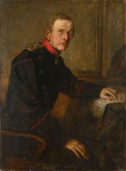 Franz Seraph von LENBACH (1836-1904) «Portrait Helmuth Karl Bernhard von Moltke,...