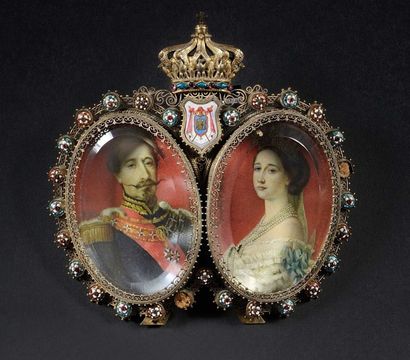 WINTERHALTER, d'après «L'Empereur Napoléon III et l'Impératrice Eugénie».
Beau cadre...