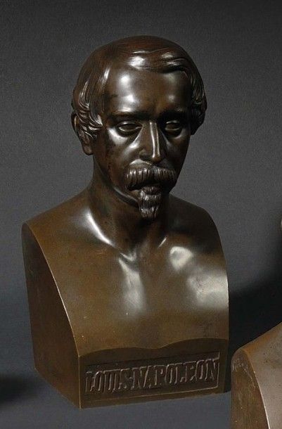 Emilien de NIEUWERKERKE (1811-1892) «Louis Napoléon en buste».
Bronze à patine
Fonte...