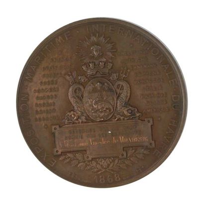 null «L'Empereur Napoléon III et l'Impératrice Eugénie».
a) Médaillon en bronze....