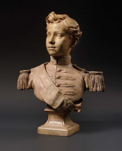 Jean-Baptiste CARPEAUX (1827-1875) «Son Altesse Le Prince Impérial en uniforme de...