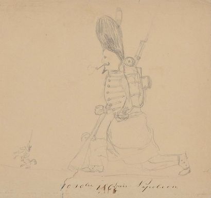 Napoléon Eugène Louis BONAPARTE, Un ensemble de sept dessins ou esquisses
- «La cheminée».
-...