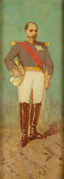 MONTICELLI Adolphe «L'Empereur Napoléon III en uniforme d'officier général, 1860-1863...