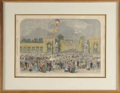 null «Bal au palais d'Ismaïlia».
Dim.: 47 x 52 cm.
- «Illumination des Champs-Elysées...
