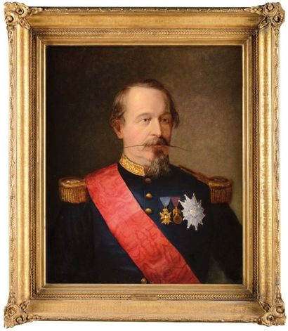 David Acheson WOODWARD (1823-1909) «L'Empereur Napoleon III».
Huile sur toile signée...