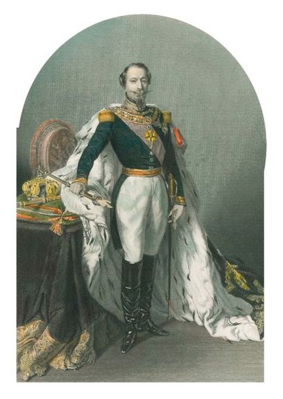 null «L'Empereur Napoléon III en uniforme de général et en tenue de sacre».
Neuf...