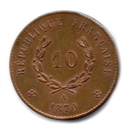 null Gouvernement de Défence Nationale (4 sept. 1870 – 13 fev. 1871)
Module 10 centimes...