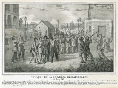 null EPISODE DE LA REVOLUTION DE 1848. a) «Trait de courage d'une jeune vivandière»...
