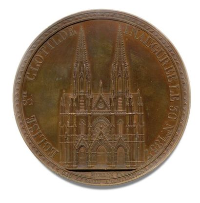 null Napoléon III
Médaille en bronze pour l'inauguration de l'Église Sainte Clotilde...