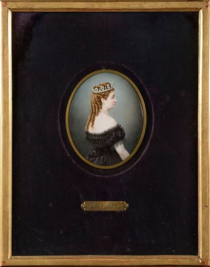 Mademoiselle Lucie JACTA Ecole Française de la seconde moitié du XIXème siècle «Portrait...