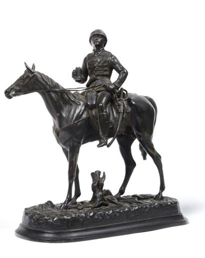 E. LOISEAU, d'après «Le Prince Impérial au Zoulouland, à cheval, en uniforme». Sujet...
