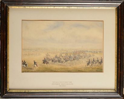 Théodore JUNG (1803-1865). Ecole française «Défilé de l'artillerie à cheval devant...