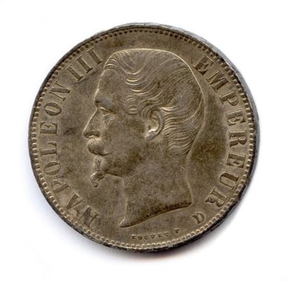 null Napoléon III (1852-1870)
5 Francs argent (tête nue BOUVET) 1856 Lyon. (24.96...