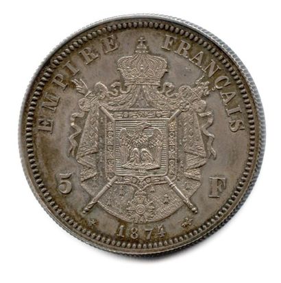 null Napoléon IV
Prince Napoléon Eugène Louis Bonaparte ESSAI 5 Francs argent (tête...