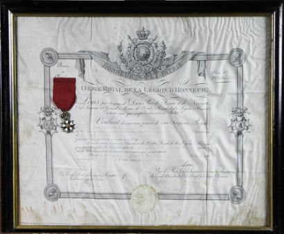 null France Ordre de la Légion d’honneur, institué en 1802. Brevet de chevalier d’époque...