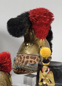 null Casque à cimier de Dragon modèle 1845, troupe, modifié pompier. Bombe, cimier...