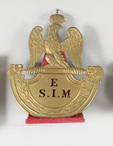 null Plaque d’officier, modèle 1812 de l’Ecole Spéciale Impériale Militaire. En laiton...