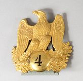 null deux plaques de shako d’officier des 4ème et 25<ème régiment d’infanterie de...