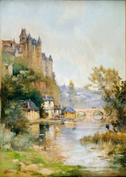 Maurice LEVIS (Paris 1860 - ? 1940) Le château de Luzarches Toile 38,5 x 27 cm Signée...