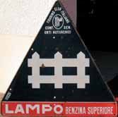 null Plaque émaillée « Lampo », Guiseppe Moneta-Milano ; 80 x 80 cm